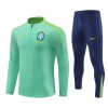 Brazilië Trainings Sweatshirt Quarter-zip 2024-25 Groene - Kids